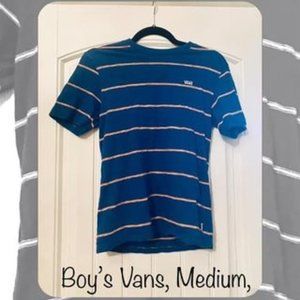 Boys, Vans Shirt, Royal Blue with Pinstripes